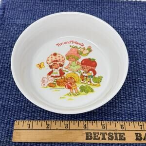 Vintage HTF Strawberry Shortcake Melamine SiLite Bowl Fun and Friends 1982